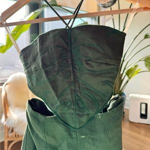 Monstera leaf jumpsuit